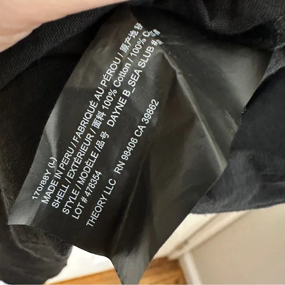 Theory Black V-Neck Short Sleeve Tee - Picture 6 of 6